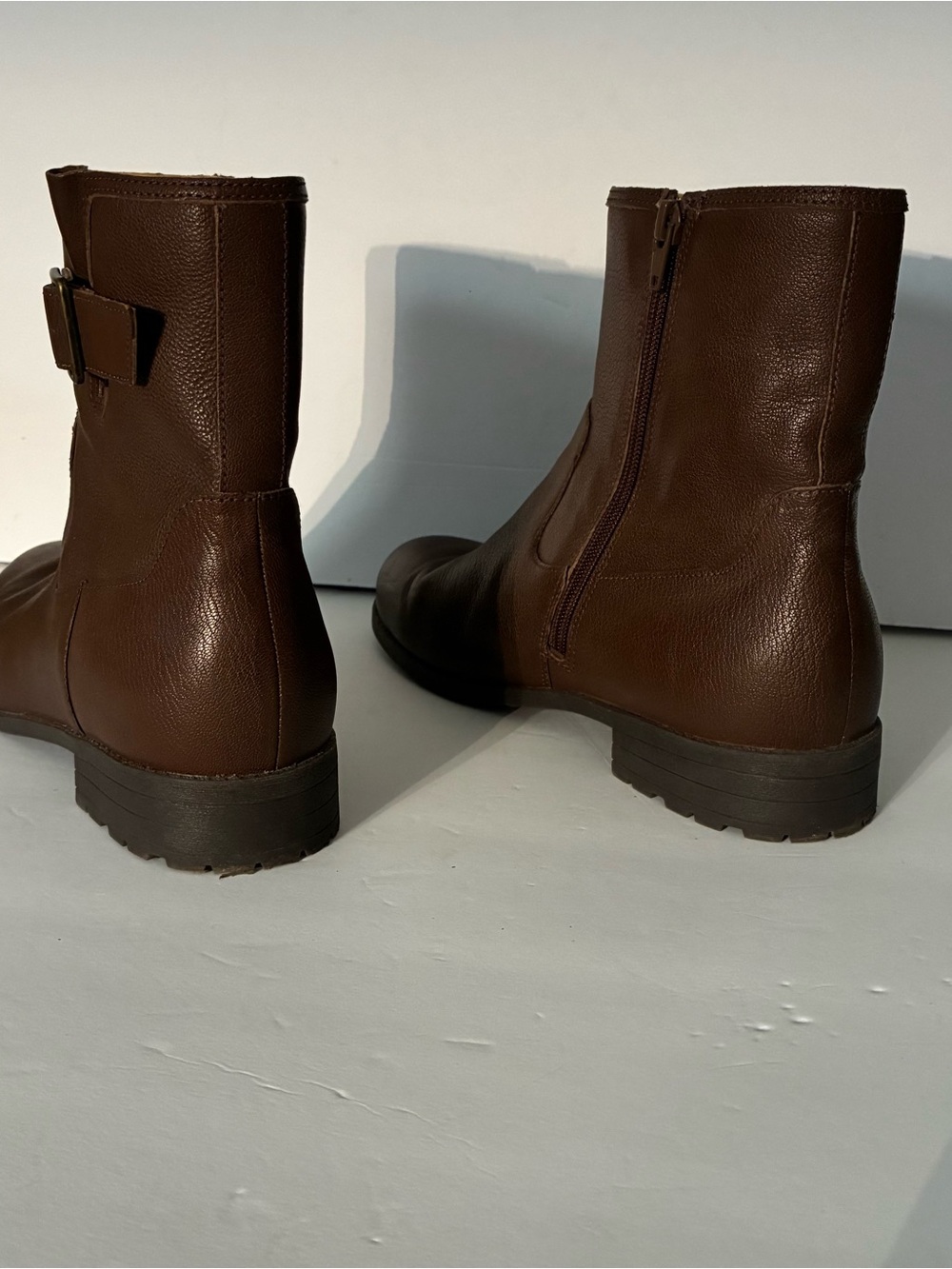 Vionic Brown Leather Side-Zip Ankle Booties New Women’s 10 - Picture 5 of 12